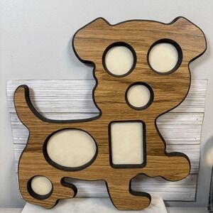 Dog Woodend Shape Picture Frame 15"x14"
